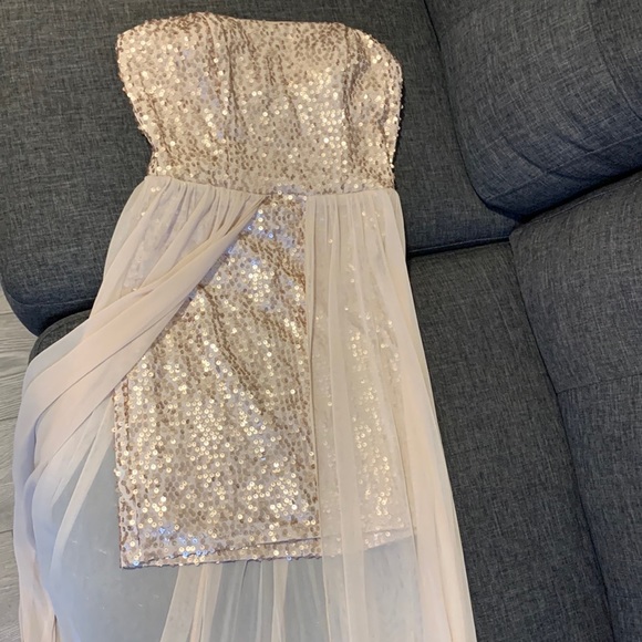 Sequin champagne dress 💛 - Picture 2 of 7